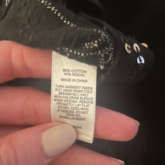 Express Jewel tank top. Black & Silver. Medium. - Picture 4 of 4